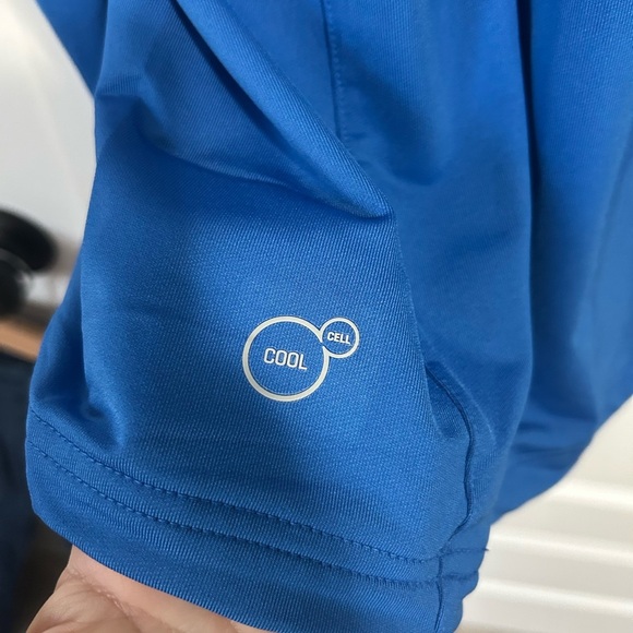 Puma Blue and White Golf Cool Cell Quarter-Zip Pull Over XL - Picture 5 of 10
